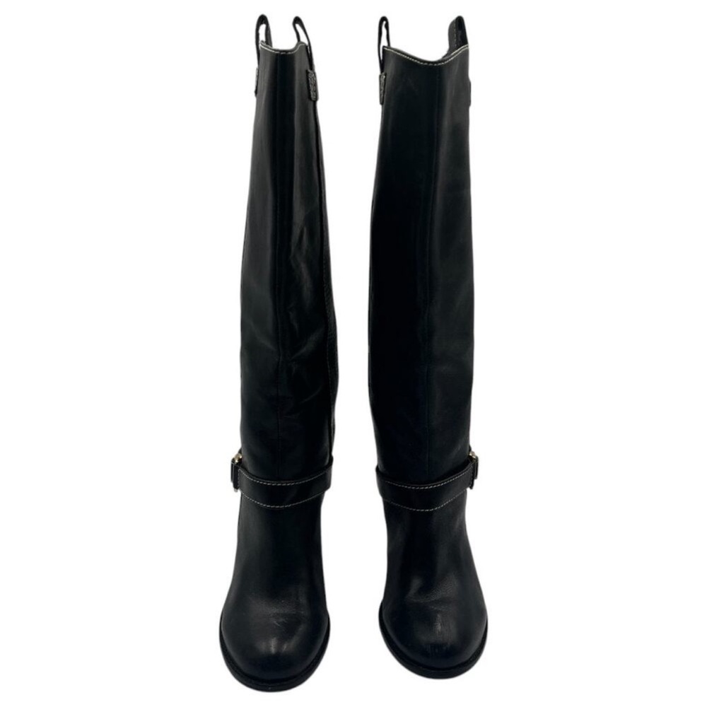 VINTAGE Equestrian Ralph Lauren Black Heeled Boots size 9 - Picture 2 of 11